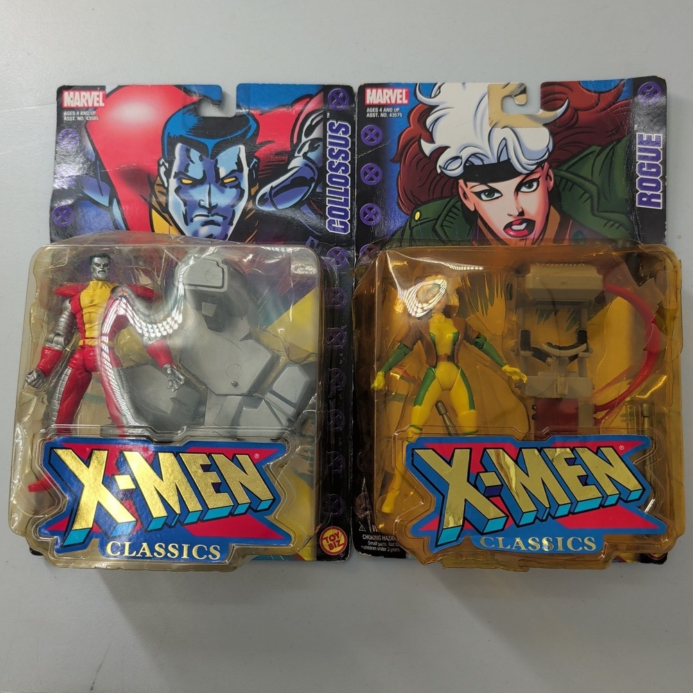 Marvel X-Men Classics Toy Biz Colossus and Rogue Action Figures Lot 2000 New